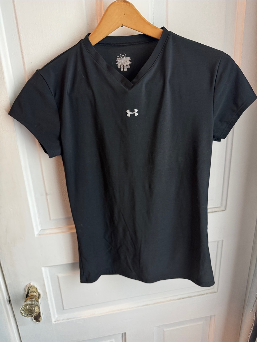 Under Armour Black V-Neck Athletic Compression Tee
